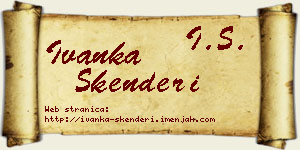 Ivanka Skenderi vizit kartica
